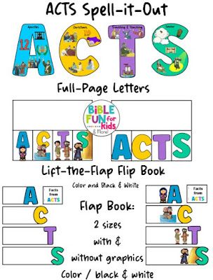 https://www.biblefunforkids.com/2024/01/acts-spell-it-out.html Book Of Acts For Kids, Toddler Bible Lessons, Bible Quizzing, Acts Bible, The Book Of Acts, Book Of Acts, Toddler Bible, Vbs 2024, Flip Books