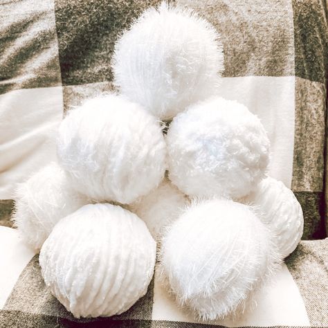 The perfect winter decor. When christmas is over but its too soon for spring! 3” yarn wrapped styrofoam balls. 4 styles of yarn. #winterdecor #snowball #bowlfiller Styrofoam Ball Crafts, Whimsical Crafts, Winter Decorating, Christmas Is Over, Styrofoam Ball, Pittsburgh Pennsylvania, Shop Front, Too Soon, Bowl Fillers