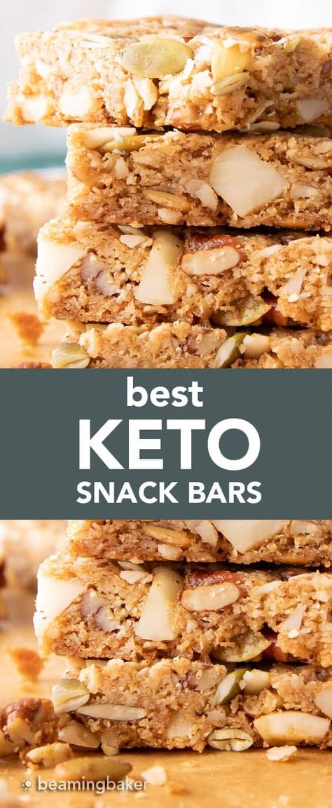 Low Carb Bars Recipe, Keto Friendly Protein Bar Recipes, Keto Crunchy Cookies, Keto Snack Bars Recipe, Keto Breakfast Bars Recipe, Keto Granola Bars Recipe, Keto Oatmeal Bars, Keto Bar Recipes, Keto Cereal Bars