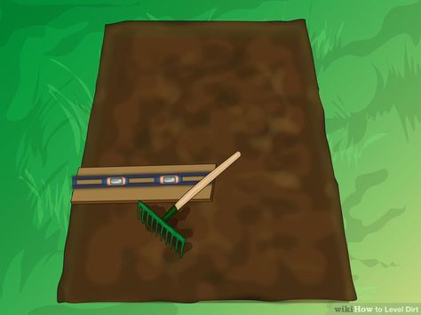 3 Ways to Level Dirt - wikiHow Irrigation Diy, Small Balcony Garden, Backyard Garden Design, Yard Design, Garden Landscape Design, Building A Deck, Backyard Projects, Backyard Oasis, Zen Garden