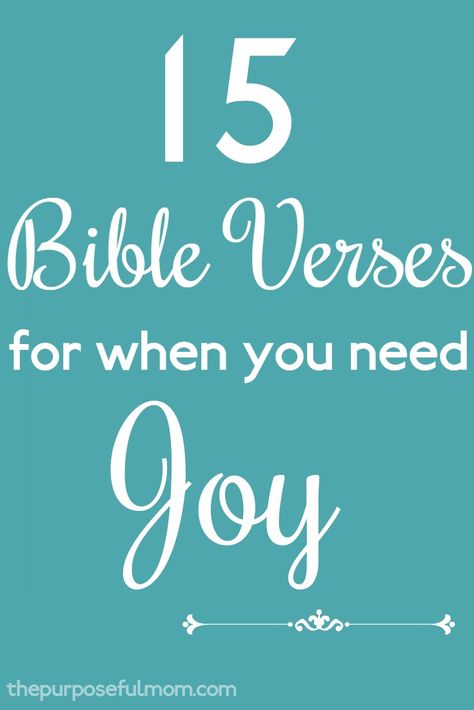 15 Bible verses for when you need joy! Find the source of joy in the Scriptures to encourage you in your faith. Jar Of Joy Scriptures, Happy Jar, Bible Readings, Verse Mapping, Joy Quotes, Prayer Life, Spiritual Encouragement, About God, Biblical Inspiration