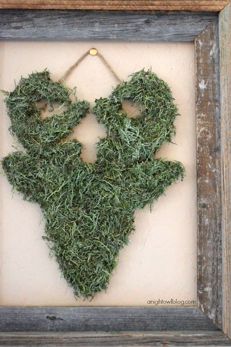 Moss covered reindeer Diy Moss, Reindeer Moss, Moss Covered, Night Owl, Yard Art, Happy Holidays, Reindeer, Christmas Holidays, Crochet Earrings