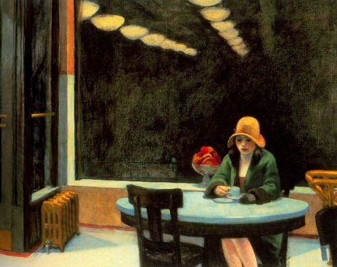 Edward Hooper, Edward Hopper Paintings, Hopper Art, Restaurant Art, American Realism, Edward Hopper, Edgar Degas, Norman Rockwell, Famous Artists