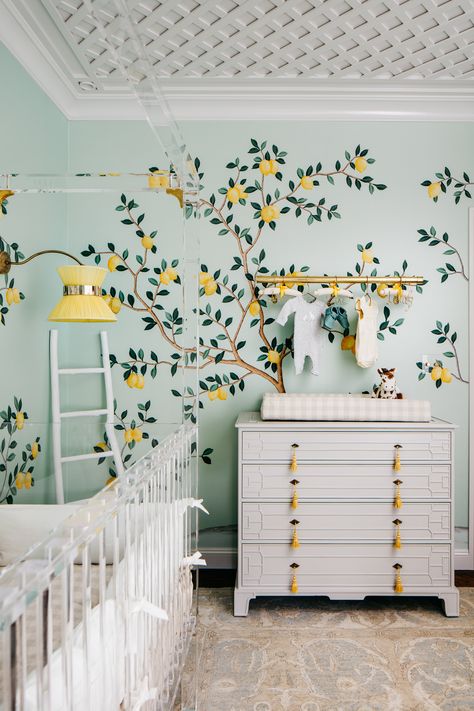 Lemon Drop Nursery with Lemon Wallpaper Project Nursery, Baby Bedroom, Baby's Room, Nursery Inspiration, Nursery Design, Baby Decor, Baby Room Decor, Baby Quilt