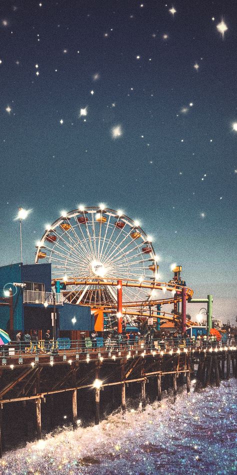 Aesthetic Wallpaper Glitter, Santa Monica Pier Aesthetic, Wallpaper Glitter, Wallpaper Theme, Soccer Birthday Parties, Soccer Birthday, Collage Wallpaper, Santa Monica Pier, Santa Monica