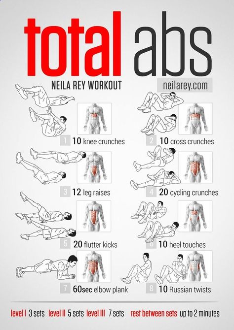 Total Abs Workout (lower abs, upper abs, obliques, rectus abdominal) — Knee crunches, Cross crunches, Leg raises, Cycling crunches, Flutter kicks, Heel touches, Elbow plank, Russian twists Neila Rey Workout, Neila Rey, Total Ab Workout, Total Abs, Sixpack Workout, Upper Abs, Purposeful Life, Flutter Kicks, Fitness Plan