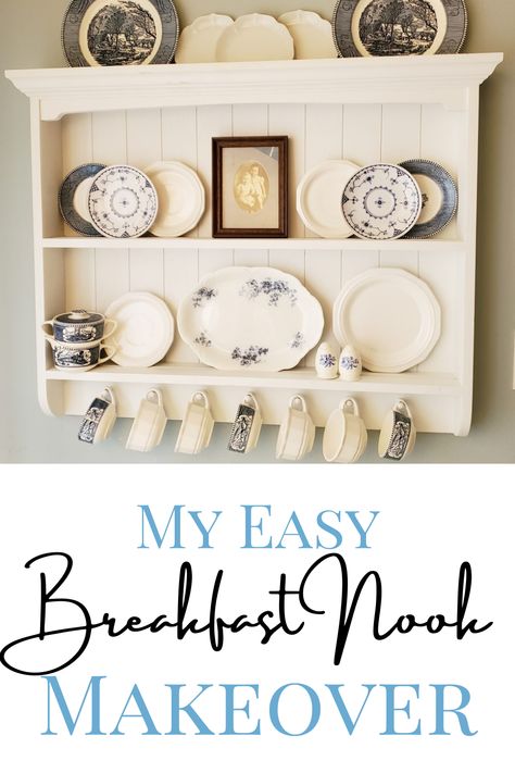 Breakfast Room Decorating Ideas, Breakfast Nook Wall Decor Ideas, Cozy Breakfast Nook Small Spaces, Breakfast Nook Alternative Use, Eating Nook In Kitchen, Breakfast Nook Decor Wall, Tea Nook In Kitchen, Breakfast Nook Ideas Farmhouse, Breakfast Nook Wall Decor