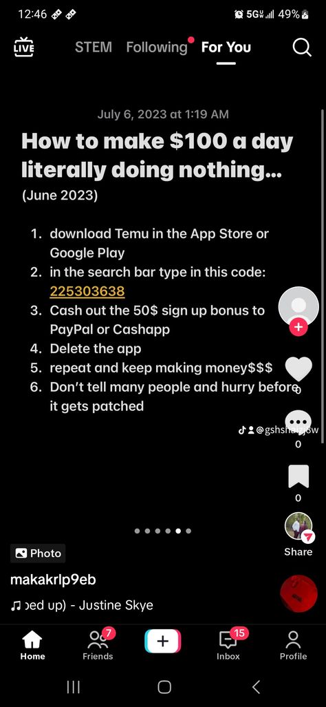 Can you accept my invitation so that I can get a free gift? https://temu.com/s/LwATdbZKtRkdso Temu Free Codes, How To Get Free Stuff On Temu, Temu Codes For Free Stuff 2024, How To Get Free Stuff, Temu Hacks, Temu Codes, Free Money Hack, Make 100 A Day, Phone Photo