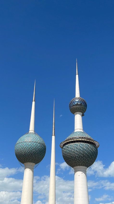 Kuwait, landmark, towers Kuwait Towers, Sky View, Eid Mubarak, Kuwait, Art Work, My Pictures, Tower, Photography, Quick Saves