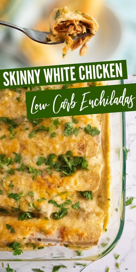 Easy Low Carb Chicken Enchiladas, Lean And Green Chicken Enchiladas, Low Calorie Chicken Enchiladas, Keto White Chicken Enchiladas, Low Carb White Chicken Enchiladas, Low Fat Chicken Enchiladas, Skinnytaste Chicken Enchiladas, Shredded Chicken Enchiladas Healthy, Healthy White Chicken Enchiladas