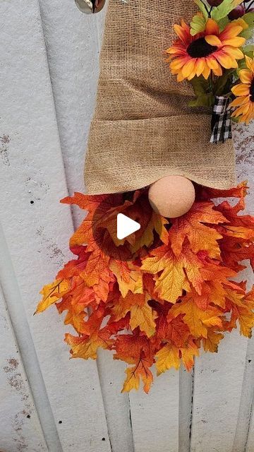 Getting a jump-start on the autumn gnome door hanger/ wreaths this year! SOLD | Instagram Gnome Door Hanger, Gnome Door, Sock Toys, Craft Club, Door Wreath Hanger, Door Wreath, Door Hanger, Door Hangers, Door Wreaths