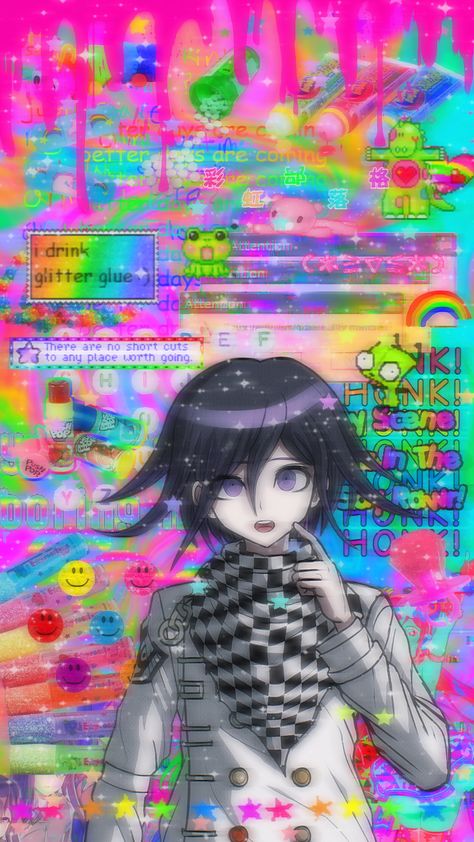 #danganronpa #kokichi #kokichiouma #danganronpaglitchcore #scenecore #glitchcore #kokichiglitch #glitch #glitchcorewallpaper #anime Kokichi Oma, Kokichi Ouma, Danganronpa V3, Image Gallery, Danganronpa, Anime, Black