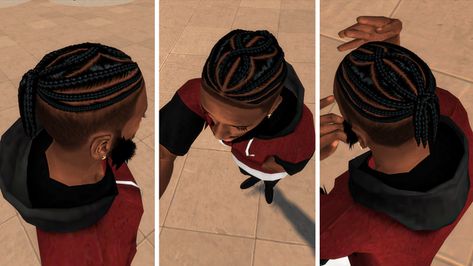 Kingsley Braids | EbonixSims on Patreon Sims 4 Afro Hair Male, The Sims 4 Download, Black Men Hairstyles, Sims 4 Toddler, Sims Four, Sims Hair, Metallic Hair, Sims 4 Cc Finds, Hair Claw