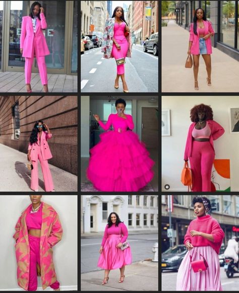 Pink And White Outfit Ideas Black Women, Pink And Red Outfit Black Women, Pink And White Outfit Black Women, Pink Outfit Ideas Black Women, Barbie Outfits Black Women, All Pink Outfit Black Women, Pink Outfit Black Women, Outfit Ideas Bar, Vision Binder