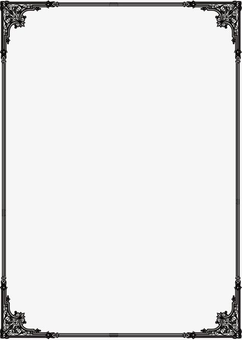 Black Border Frame, Black Frame Png, Frame Sketch, Photo Frame Tree, Book Frame, Black Page, Frame Drawing, Black Background Design, Text Dividers