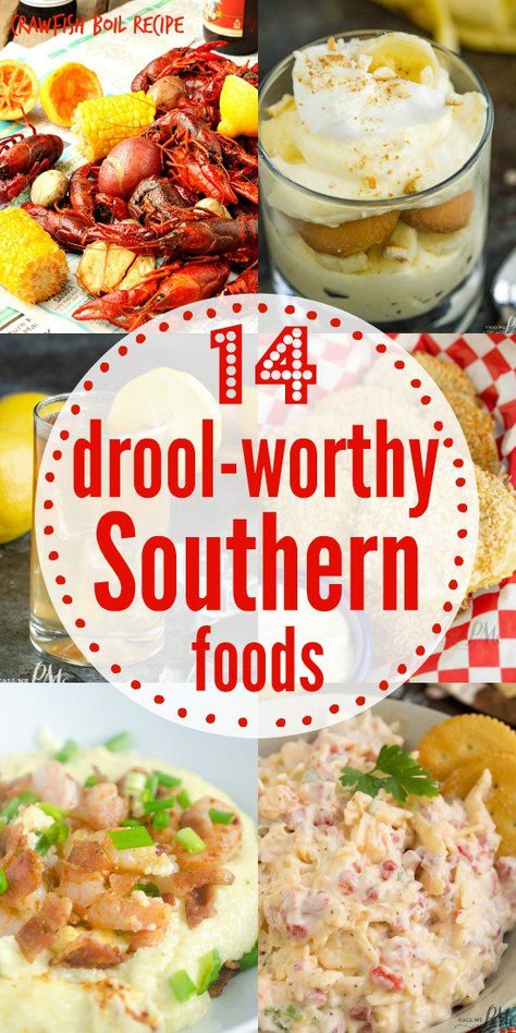 14 Drool-worthy Southern Foods We Can't Get Enough Of Southern Foods Deep South, Restaurant Worthy Recipes, Southern Food Deep South, Restaurant Hacks, Southern Meals, Crawfish Boil Recipe, Cooking Soul Food, Fried Cornbread, Southern Foods