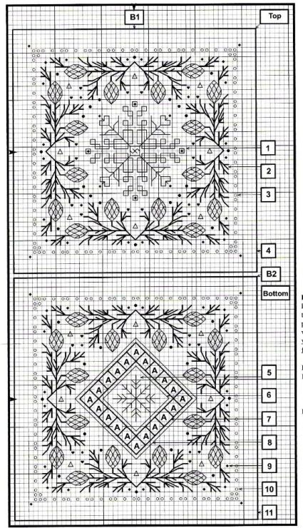 Gallery.ru / Фото #47 - TST - 8 - gemmadec04 Biscornu Cross Stitch Free Pattern, Carpet Design Pattern, Blackwork Embroidery Designs, Snowflake Cross Stitch, Biscornu Cross Stitch, Blackwork Embroidery Patterns, Blackwork Cross Stitch, Blackwork Designs, Blackwork Patterns