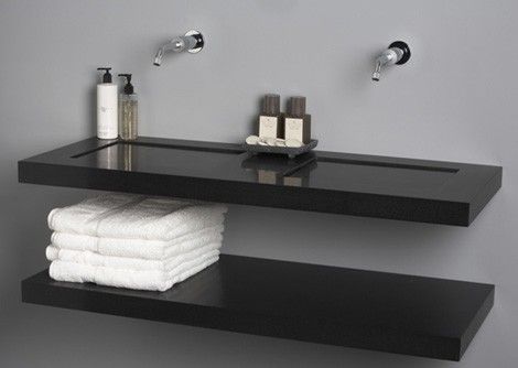 If you are looking for a statement sink in a splendid material, look no further than these Quartz Sinks from Giquadro. Luxurious quartz sinks are made from 93% quartz... Flat Bathroom Sink, Flat Sink, Pantry Sink, Apartment Pantry, Upstairs Ideas, Black Granite Sink, Julie Thomas, Quartz Sink, Small Bathroom Sinks