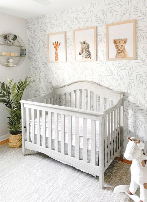 Nursery wallpaper accent wall