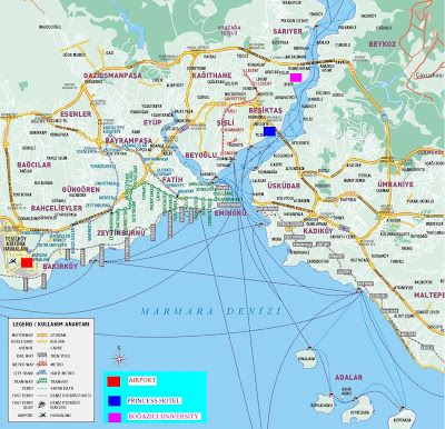 This map shows the region around Istanbul, Turkey, including the small portion of Turkey that lies in Europe (about 3% of the territory of Turkey). #Turkey #Maps #Istanbul Istanbul Map, Istanbul City, Subway Map, Istanbul Travel, Area Map, Blue Mosque, Printable Maps, East Meets West, Hagia Sophia