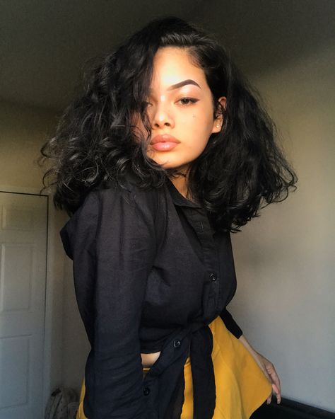 I’m back skirt from @fashionnova Prettiest Celebrities, Black Curly, Pretty Hair Color, Curly Lace Front Wigs, Curly Girl, Aesthetic Hair, Hair Day, Dark Hair, Pretty Hairstyles