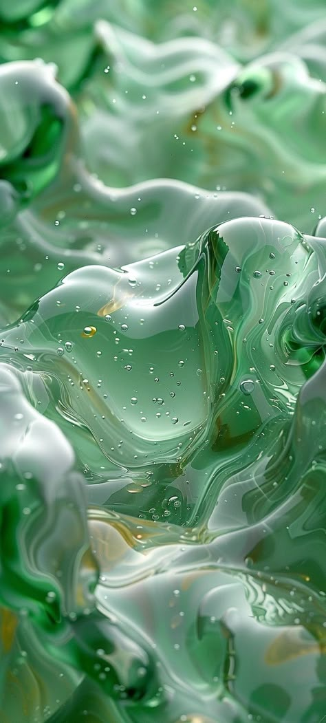 Lucky Wallpapers For Phone Hd, Green Water Aesthetic, Water Inspiration, Green Bubbles, Green Liquid, Jelly Wallpaper, Iphone Wallpaper Stills, Green Things, Green Bubble