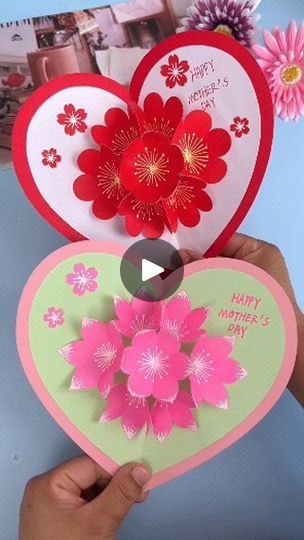 Greeting Card Making, Paper Greeting, Happy Mother's Day Card, Mothers Day Special, Origami Art, Mothers Day Crafts, Pop Up Cards, 1k Views, Bead Jewellery