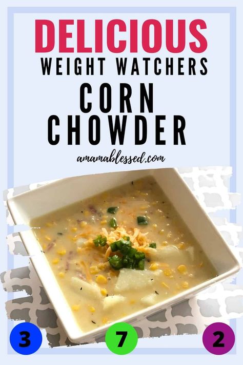 Ww Chicken Potato Corn Chowder, Ww Personal Points Recipes, Weight Watchers Potato Soup, Ww Dinner, Potato Corn Chowder, Ww Food, Meals Dinner, Weight Watchers Soup, Corn Chowder Recipe