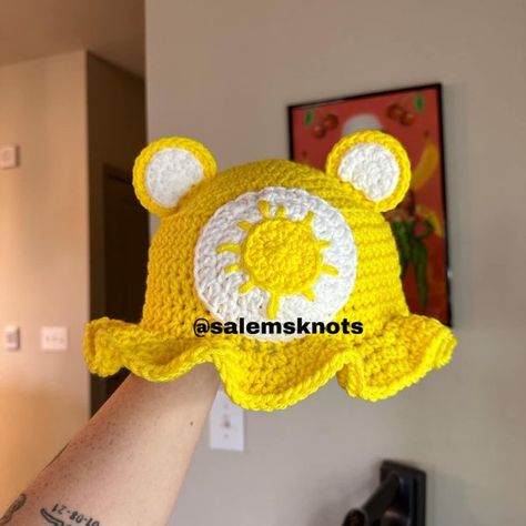 Care Bears and Care Bears Cousins Fan Club | I know I’m missing Love-a-Lot but I expanded my collection by 2 more 💕 | Facebook Care Bear Crochet Hat, Crochet Care Bear Hat Pattern Free, Crochet Care Bear Hat, Care Bear Crochet, Crochet Care Bear, Yellow Care Bear, Bucket Hat Pattern Free, Bear Hat Pattern, Bucket Hat Pattern