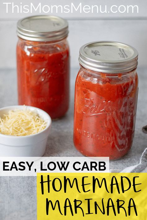 Homemade Low Carb Marinara is so easy to make and tastes much better then the store bought kind! #keto #lowcarb Zoodles Spaghetti, Easy Homemade Marinara Sauce, Keto Italian, Homemade Marinara Sauce, Low Carb Marinara, Food Preserving, Keto Sauces, Medicine Tips, Baking Powder Uses