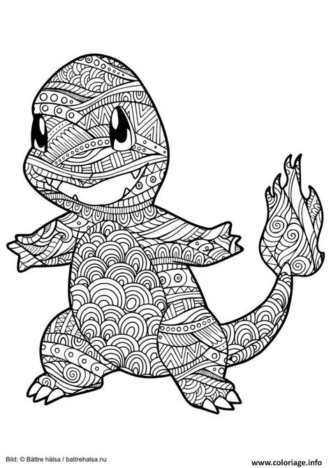 Coloriage mandala pokemon charmander salameche à imprimer Pokemon Coloring Sheets, Lion Coloring Pages, Pokemon Charmander, Adult Colouring Pages, Pokemon Coloring Pages, Pokemon Coloring, Disney Coloring Pages, Coloring Pages To Print, Mandala Coloring Pages