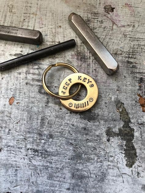 Jeep keys handstamped brass washer keychain | jeep keys | jeep lover | jeep accessory | handstamped Jeep Keychain, Jeep Keys, Jeep Gifts, Jeep Stickers, Girls Keychain, Hand Stamped Keychain, Jeep Lover, Jeep Accessories, Jeep Girl