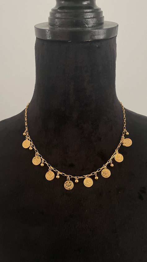 Simple chain with mini liras and golden balls  Jewelry for women gifts Middle Eastern style accessories for weddings Kurdish clothes and necklaces earrings belts lira coin jewelry Arabic Balkan Kurdish jewelry for special occasions and every day wear You may also like this: https://www.etsy.com/listing/1497198187/stacked-lira-ringlira-co-jewelry?click_key=eefabd823aeb36fbc232af9deb1ee91f01a8d0d5%3A1497198187&click_sum=271029ef&ref=shop_home_active_23&frs=1 Kurdish Jewelry Jewelry for women minimalistic jewelry middle eastern fusion jewelry middle eastern lira accessories accessories for henna party henna party jewelry gold hair piece  gold plated jewelry jewelry for kurdish weddings lira coin jewelry ottoman empire coin jewelry Arabic Necklace Aesthetic, Lira Bracelet Gold, Gold Arab Jewelry, Middle Eastern Necklace, Arab Gold Necklace, Middle Eastern Gold Jewelry, Gold Arabic Jewelry, Kurdish Necklace, Turkish Design Gold Jewellery