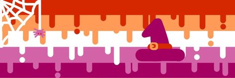 Its longer so its able to be used as twitter header Lesbian Flag Widgets, Pride Twitter Header, Lesbian Flag Discord Banner, Lesbian Flag Twitter Header, Halloween Lesbian Flag, Lesbian Halloween, Wallpaper Lgbt, Comphet Lesbian Flag, Lesbian Flags