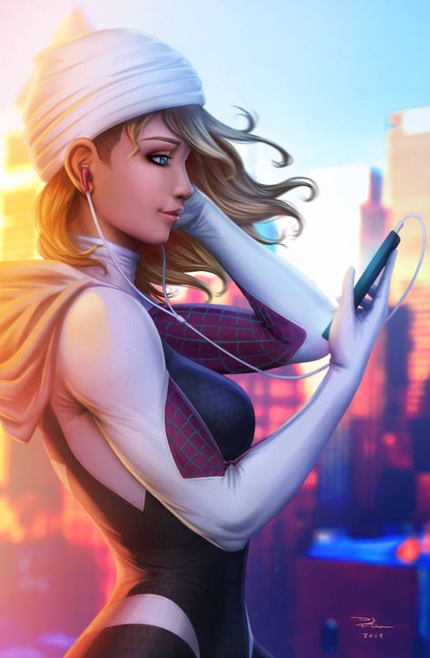 Spider Gwen Wallpaper, Gwen Wallpaper, Marvel Canvas Art, Spider Gwen Art, Marvel Canvas, Marvel Spider Gwen, Spider Girl, Gwen Stacy, Spider Gwen