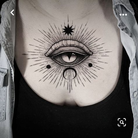 Occult Eye Tattoo, Eye On Back Tattoo, Snake Eye Tattoo Design, Eye On Neck Tattoo, Japanese Eye Tattoo, Eye Tattoo On Chest, Eye Flash Tattoo, Demon Eye Tattoo, Eye Chest Tattoo