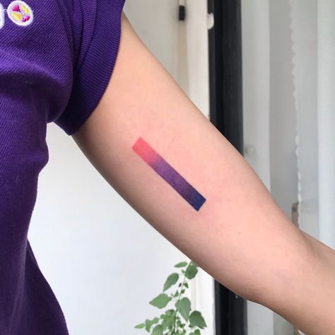 Color Gradient Tattoo, Ombré Tattoo, Gradient Tattoo, Crystal Tattoo, Color Gradient, Simple Colors, Color Tattoo, Face Cover, Gradient Color