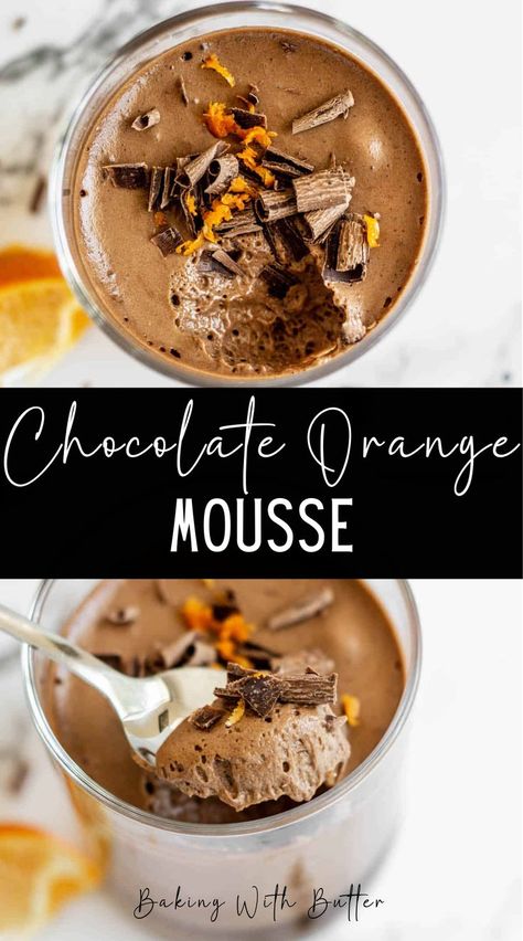 This French orange chocolate mousse is a decadent and easy dessert that’s sure to impress. The mousse is light and airy in texture, with rich chocolate flavor and zesty orange notes. This chocolate orange mousse recipe is ridiculously delicious and moreish. Orange and chocolate are one of the best flavor combinations out there. It’s a French chocolate mousse, so it’s made with raw egg yolks and whisked egg whites. This is vital to bringing light and mousse-y texture. Orange Chocolate Mousse, Chocolate Orange Mousse, Orange Notes, Orange Mousse, Citrus Recipes, French Chocolate, Orange Chocolate, Chocolate Mousse Recipe, Make Ahead Desserts