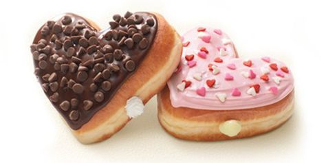 Dunkin Donuts Valentine's ♥ Dozen Donuts, Heart Shaped Food, Heart Shaped Valentines, Chocolate Hearts, Nice Outfits, Food Inspo, Food Food, San Valentino, Heart Shape