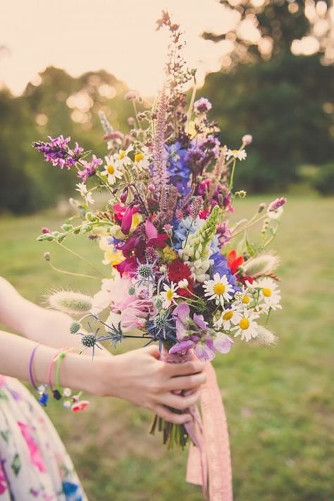 Wildflower Bouquets For Every Type Of Wedding - Weddingbells Wildflower Bouquets, Wedding Flowers Wildflowers, Wildflower Wedding Bouquet, Boho Wedding Bouquet, Rustic Boho Wedding, Rustic Wedding Bouquet, Eco Wedding, Eco Friendly Wedding, Wildflower Bouquet