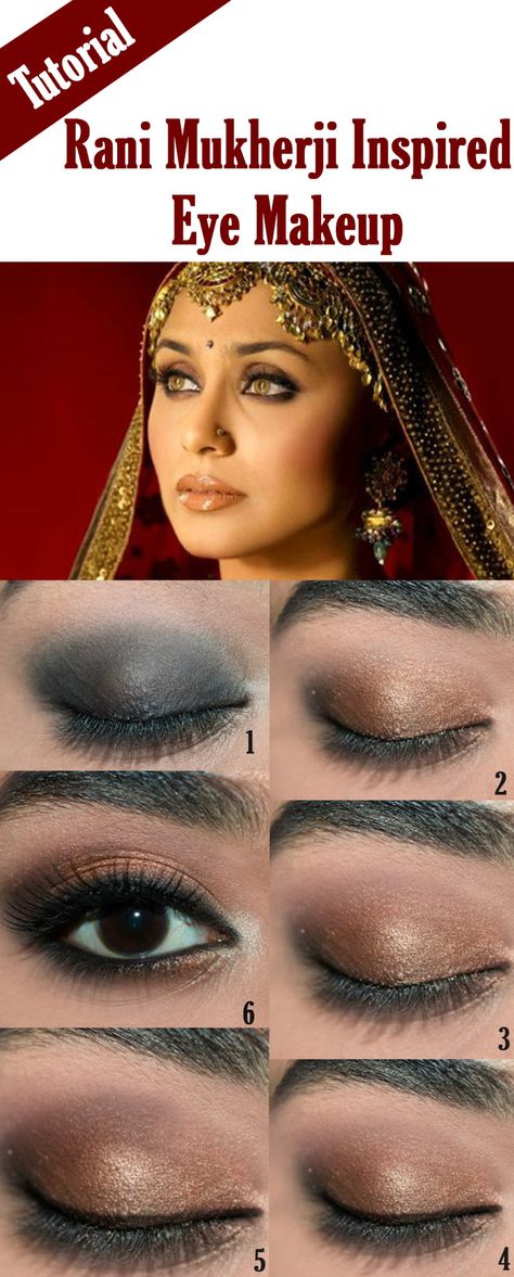 Eye Makeup Tutorial For Beginners, Rani Mukherji, Beginner Makeup Kit, Bollywood Makeup, Best Makeup Tutorials, Makeup Tutorial Foundation, Korean Makeup Tutorials, Make Up Tutorials, Brunette Makeup