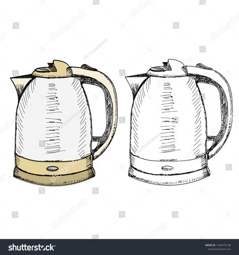 Kettle Sketch, Kettle Drawing, Kettle Illustration, Hatch Drawing, Advertisement Background, Portfolio Template Design, Portfolio Template, Painted Boards, Level 5