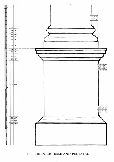 Doric base and pedestal Modern Classic House Exterior, Pillar Decor, Neo Classic Design, Building Columns, Columns Decor, Neo Classical Architecture, Cornice Design, Architecture Blueprints, Doric Column