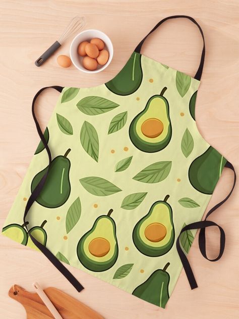 It's Avocado time! Fruit Accessories, Vegetable Painting, Kinds Of Fruits, Dirty Work, Simple Pakistani Dresses, Black Ties, Cute Fruit, Aprons For Sale, Paint Ideas