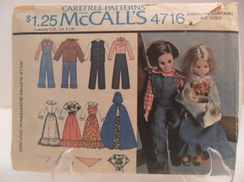 Americana Clothes, Sunshine Family Dolls, Sunshine Family, Family Clothes, Davy Crockett, Wyatt Earp, Jesse James, Barbie Patterns, Doll Sewing Patterns