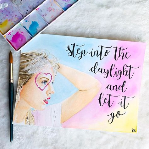 Lyric Drawings Taylor Swift, Drawing Taylor Swift, Taylor Swift Painting, Disney Canvas Paintings, Lyric Drawings, Taylor Swift Taylor Swift, New Year Wishes Quotes, Taylor Swift Drawing, Painting Flowers Tutorial