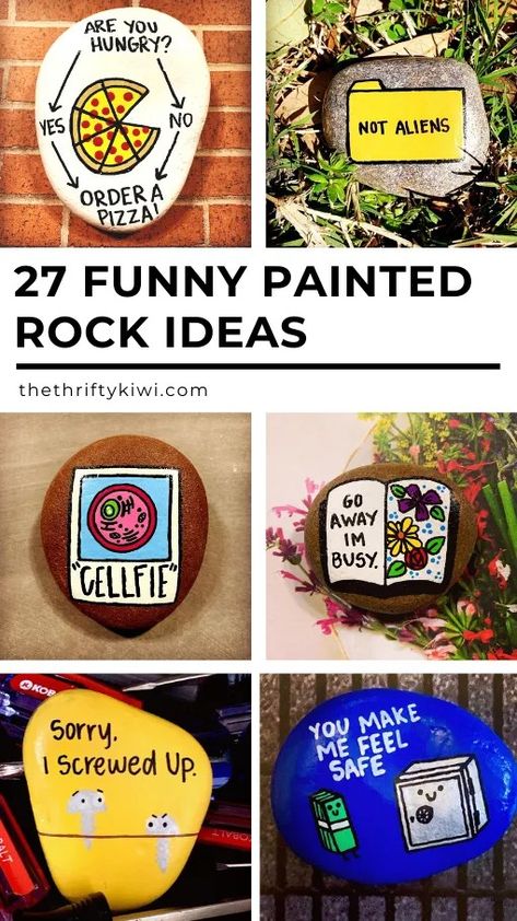 Funny Rock Painting, Funny Rock Painting Ideas, Painted Rock Ideas, Diy Embroidery Shirt, Koi Fish Drawing, Funny Rock, Funny Paintings, Rock Painting Ideas, Painted Rocks Kids