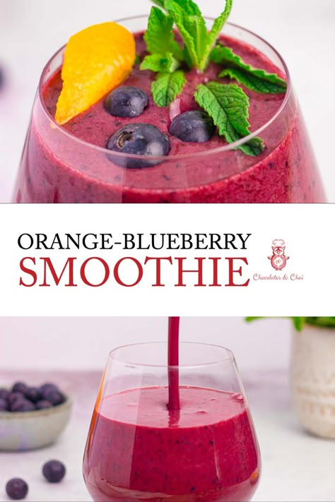 This Orange-Blueberry Smoothie is a perfect breakfast option. It takes less than 10 minutes to prepare, and it's not even 200 calories. Orange Juice Smoothie, Blueberry Orange, Best Healthy Smoothie Recipe, Shakeology Recipes, Lunch Smoothie, Fruit Smoothie Recipes Healthy, Blueberry Smoothie, Orange Smoothie, Smoothie Recipes Healthy Breakfast