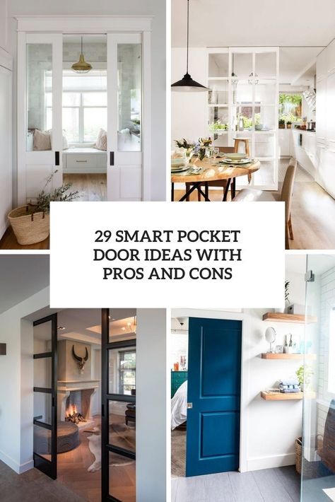 Pocket Door Ideas, Pocket French Doors, Modern Pocket Doors, Pocket Doors Bathroom, French Pocket Doors, Pocket Door Installation, Interior Pocket Doors, Glass Pocket Door, Sliding Door Room Dividers