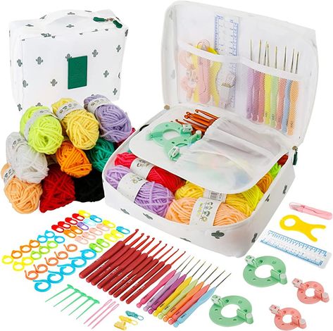 Crochet Kit For Beginners, Crochet Kits For Beginners, Crochet Starter Kit, Crochet Knitting & Tools, Dr Belongings, Crochet Materials, Metal Crochet, Hello Kitty Crochet, Crochet Kits